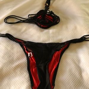 Agent Provocateur Two Piece String Tied Bikini SwimSuite